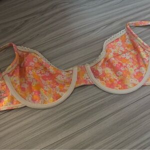 Kulani Kinis Floral Pink and Orange Bra